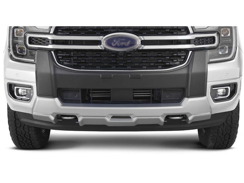 Ford RANGER RA (Next Gen) 2022+ AIR DESIGN Front Bumper Add-on - TWO TONE SATIN BLACK/SILVER