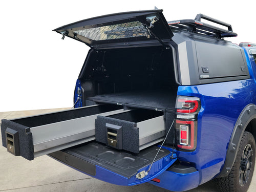 Ford RANGER RA (Next Gen) DC 2022+ ULTIMATE TRADIE PACK (Canopy, Drawers, Rack)