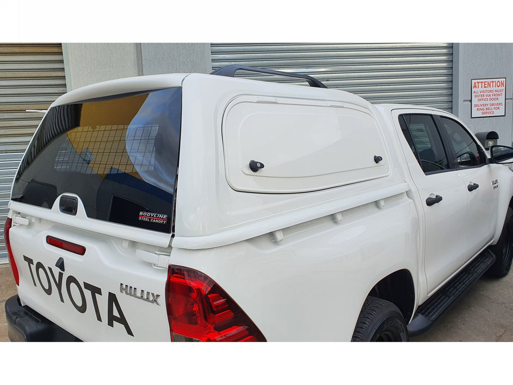 Painted Toyota HILUX SR JDECK 20152024 DC V2 Steel Canopy with Lift