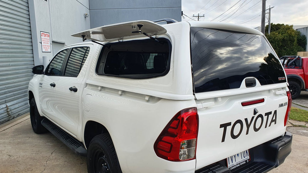 Painted Toyota HILUX SR JDECK 20152024 DC V2 Steel Canopy with Lift