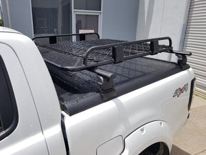 Our Project Ranger fitted up with Cross Bars for our Roller Cover / Roll Lids!