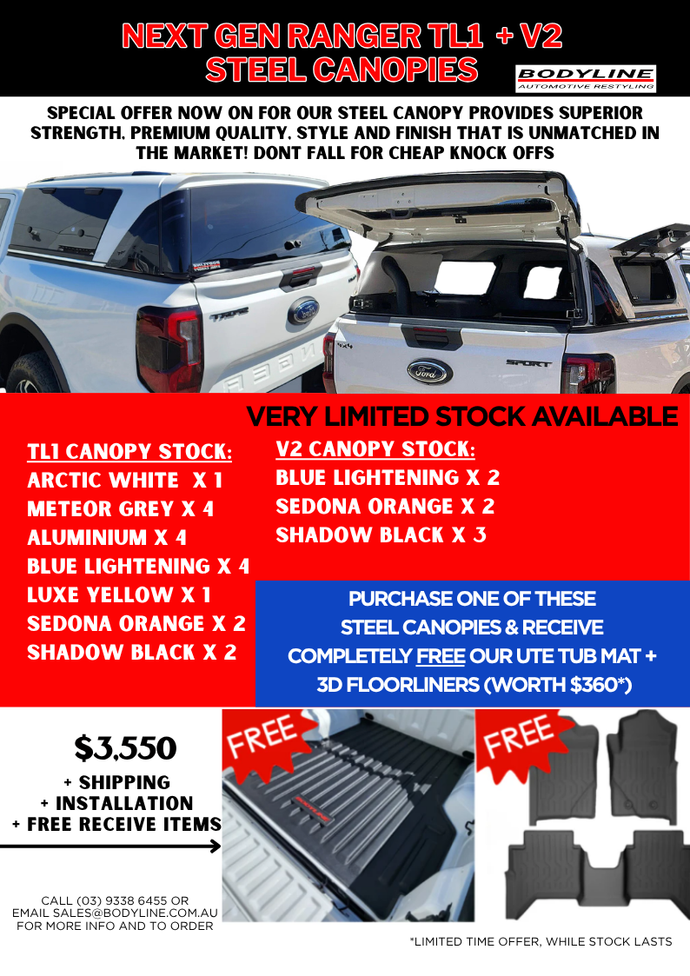 SPECIAL OFFER - Next Gen Ranger TL1 + V2 Steel Canopies + PLUS FREEBIES!!