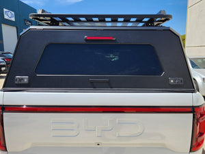 BYD SHARK 2024+ BLACK TITAN PRO HYBRID CANOPY - Stainless Steel Alloy Modular