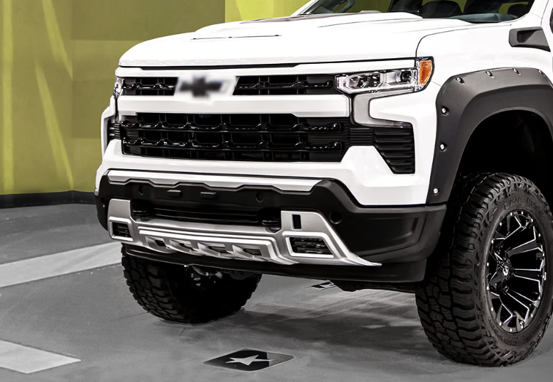 Chev SILVERADO 2023+ AIR DESIGN Front Bumper Guard + Skid Plate with D ...