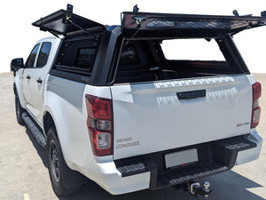 Isuzu D-MAX DC 2012-2020 BLACK TITAN HYBRID CANOPY - Stainless Steel Alloy Modular