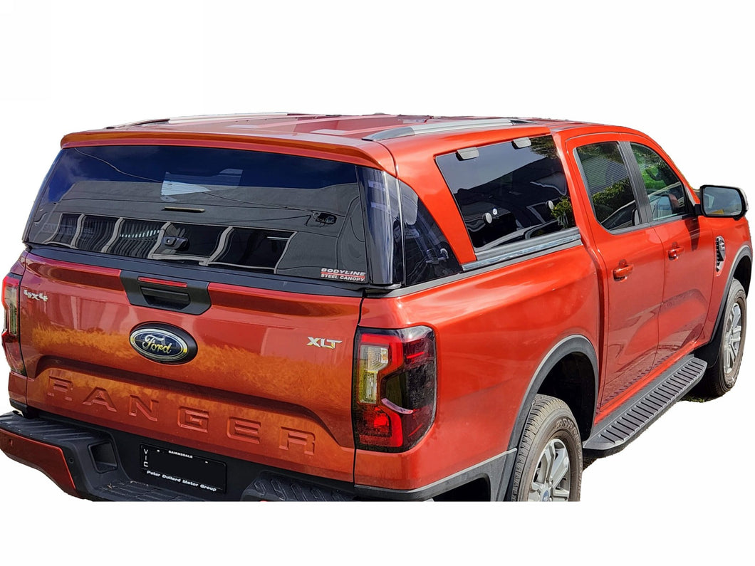 Painted Ford RANGER RA (NEXT GEN) DC 2022+ TL1 Steel Canopy with Lift-Up Side Windows