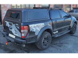 Ford RAPTOR PX, PX2, PX3 DC 2012-2021 BLACK TITAN HYBRID CANOPY - Stainless Steel Alloy Modular