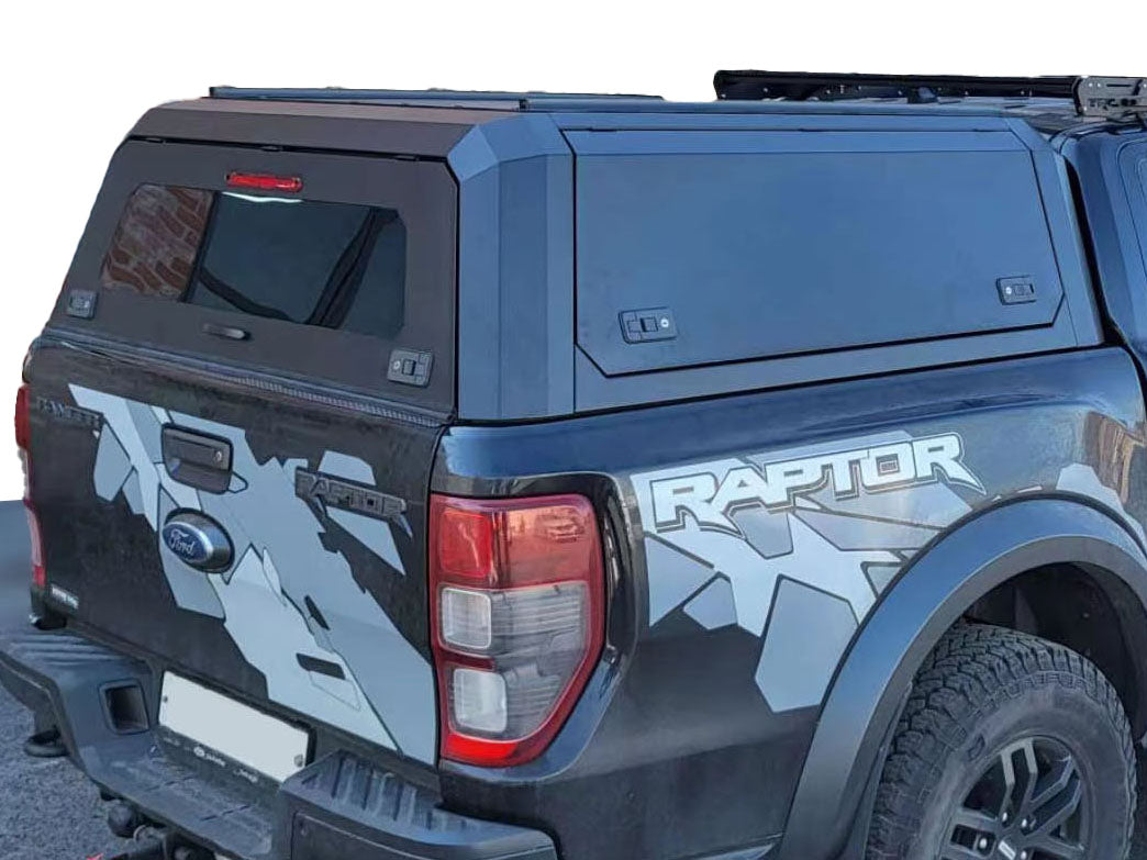 Ford RAPTOR PX, PX2, PX3 DC 2012-2021 BLACK TITAN HYBRID CANOPY - Stainless Steel Alloy Modular