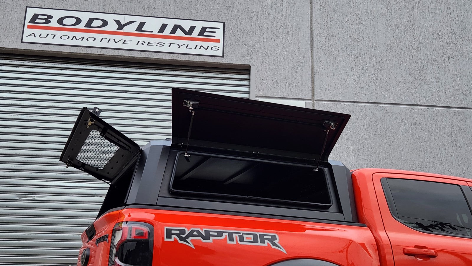Ford RAPTOR RA (Next Gen) DC 2022+ BLACK TITAN HYBRID CANOPY - Stainle ...