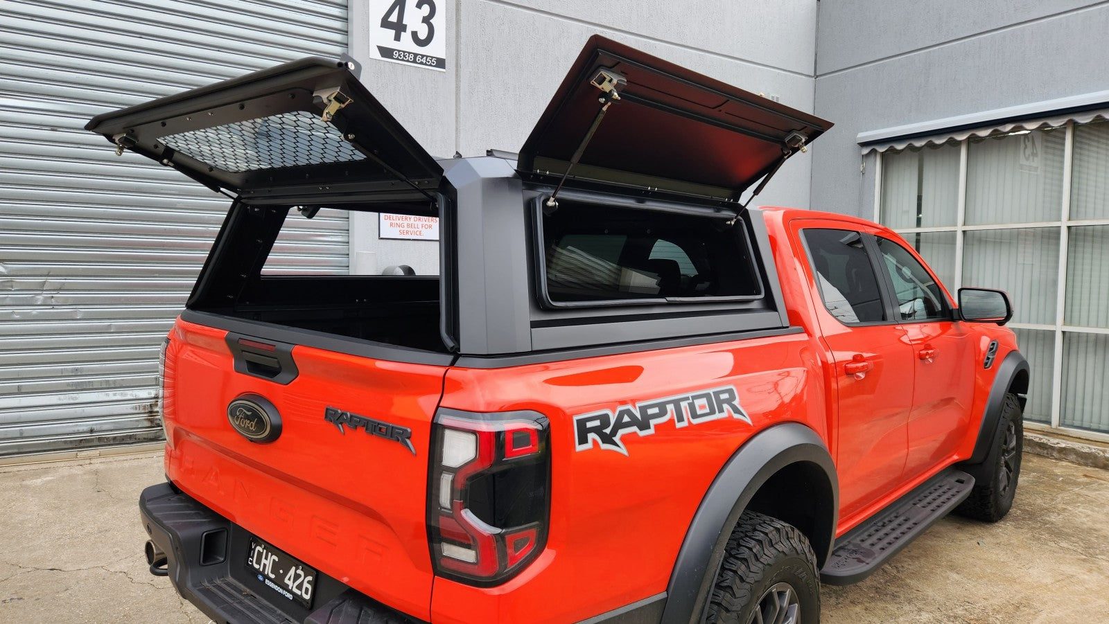 Ford RANGER RA (Next Gen) DC 2022+ BLACK TITAN HYBRID CANOPY - Stainle ...