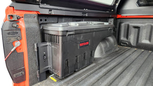Ford RANGER RAPTOR WILDTRAK PLATINUM 2022+ SMART TUB LOCKER - Secure Swing Lift out Case for NAKED or SPRAY IN TUB