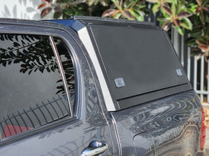 Toyota HILUX REVO SR5 DC 2015-2024 BLACK TITAN HYBRID CANOPY - Stainless Steel Alloy Modular