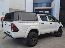 Toyota HILUX REVO SR (J-DECK) DC 2015-2024 BLACK TITAN HYBRID CANOPY - Stainless Steel Alloy Modular