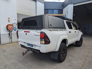 Toyota HILUX REVO SR (J-DECK) DC 2015-2024 BLACK TITAN HYBRID CANOPY - Stainless Steel Alloy Modular