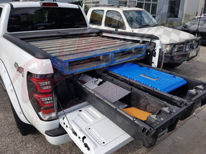 NISSAN NAVARA D40 DUAL CAB 2015on DECKED TRUCK BED STORAGE SYSTEM DRAWS