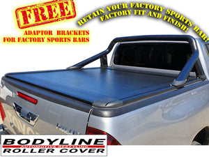 TOYOTA HILUX REVO DUAL CAB 2015-2024 ELECTRIC ROLLER SHUTTER COVER for Sports Bar tonneau hard lid