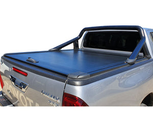 TOYOTA HILUX REVO DUAL CAB 2015-2024 MANUAL ROLLER SHUTTER COVER for Sports Bar tonneau hard lid