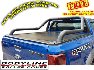 FORD RAPTOR DUAL CAB 2012-2021 ELECTRIC ROLLER COVER & EXTENDED ROLL BAR COMBO