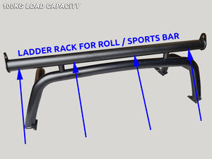 BLACK HALF LADDER RACK 1500mm for ROLL / SPORTS BAR Tonneau Easy Fit Super Strong EACH