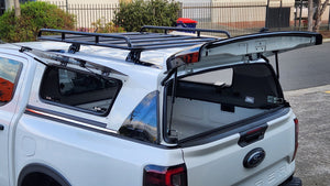 Painted Ford RANGER RA (NEXT GEN) DC 2022+ TL1 Steel Canopy with Lift-Up Side Windows