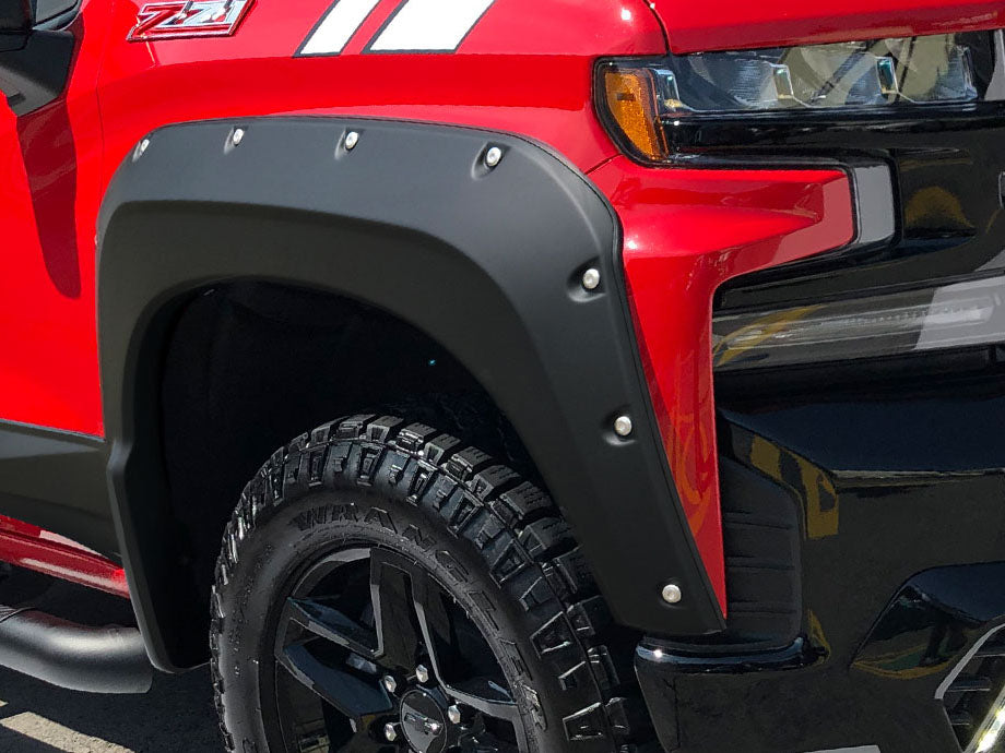 KING FENDER FLARES X-Tended Style Smooth Finish – Fits 2019-2022 Silverado 1500, 4-Piece Set