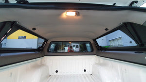 Painted Mitsubishi TRITON MQ MR 2015-2022 DC V4 Steel Canopy with Lift-Up Side Windows