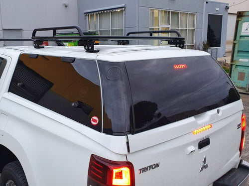 Painted Mitsubishi TRITON MQ MR 2015-2022 DC V4 Steel Canopy with Lift-Up Side Windows