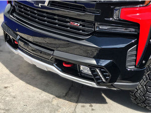 Chev SILVERADO 2019-2022 AIR DESIGN Front Bumper Guard Off-Road - SILVER / SATIN BLACK