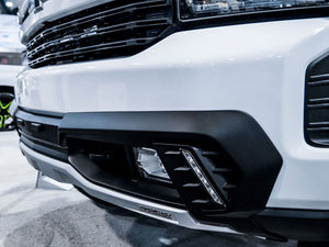 Chev SILVERADO 2019-2022 AIR DESIGN Front Bumper Guard Off-Road - SILVER / SATIN BLACK