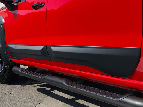 Chev SILVERADO 2019-2024 AIR DESIGN Door Rocker Panels (set of 4) - SATIN BLACK - ONLY FOR CREW CAB