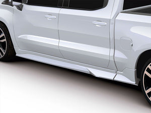 Chev SILVERADO 2019-2024 AIR DESIGN Side Skirts & Box Extensions Street for CREW CAB SHORT BOX (6 pieces) - PRIMED