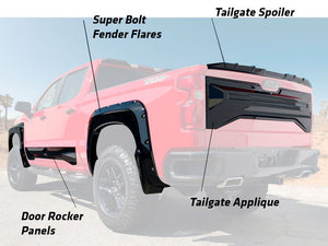 Chev SILVERADO 2019-2022 AIR DESIGN Super Bolt Fender Flares for Short Box (set of 4)