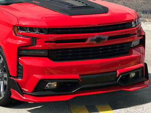 Chev SILVERADO 2019-2022 AIR DESIGN Front Bumper Guard Street - PRIMED & SATIN BLACK