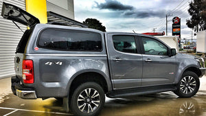 Painted Holden COLORADO 2012-2019 DC V2 Steel Canopy with Lift-Up Side Windows