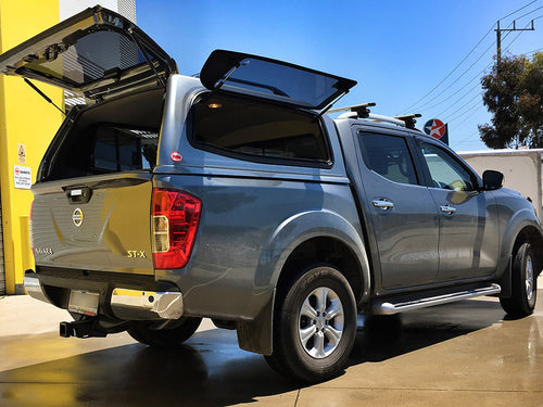 Painted Nissan NAVARA D23 2021+ DC V2 Steel Canopy with Lift-Up Side Windows