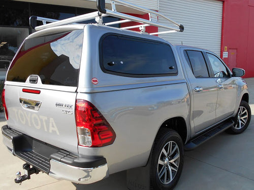 Painted Toyota HILUX SR5 2015-2024 DC V2 Steel Canopy with Lift-Up Side Windows