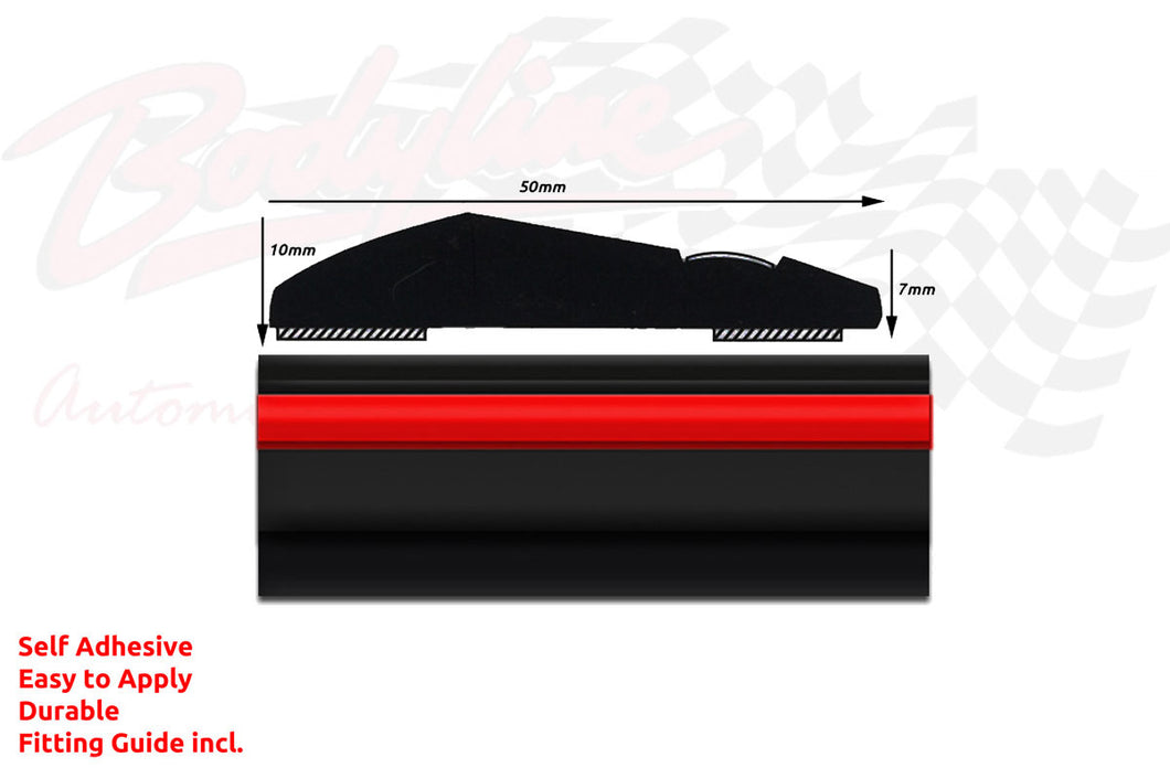 BM3-Style 50mm 20 Metre RED & BLACK ROLL Wheel Arch Bumper Insert Moulding Striping for Car Boat Trim Bulk